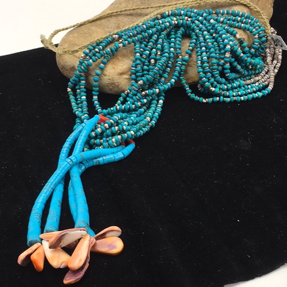 Turquoise Bone Necklace